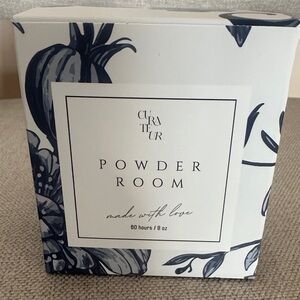 Powder Room Scented Candle - White & Navy